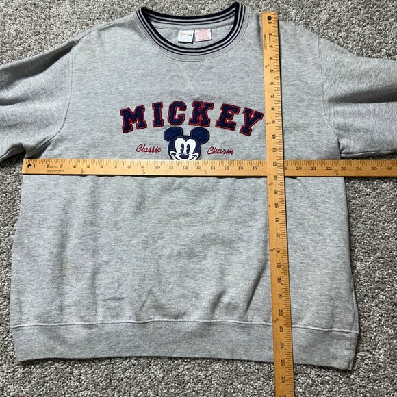 Disney Unisex Mickey Mouse Original Graphic Sweatshirt XL Gray Classic Charm - Picture 10 of 10